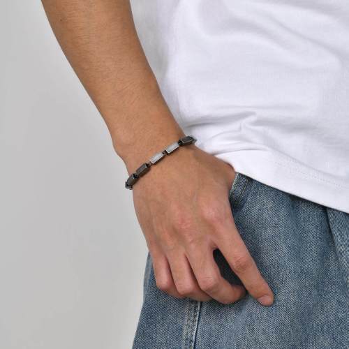 Wholesale Stainless Steel Cuboid Chain Bracelet