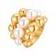 Wholesale Stainless Steel Triple Beads Ring