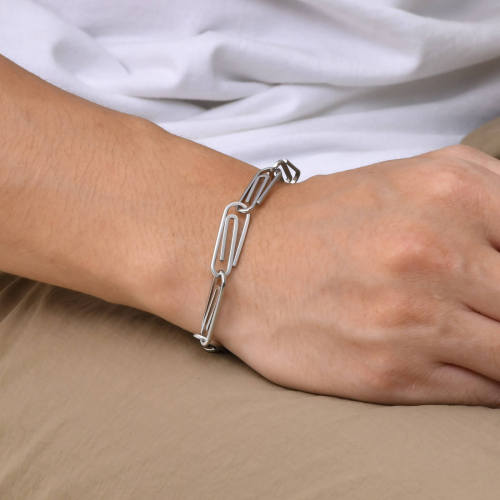 Wholesale Stainless Steel Unique Multi Paperclip Bracelet