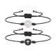 Wholesale Thin Nylon Rope Cross Couple Bracelet