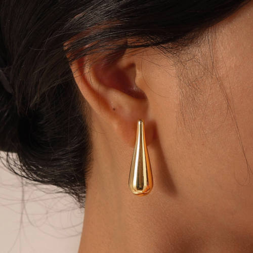 Wholesale Stainless Steel Glossy Drop Earrings