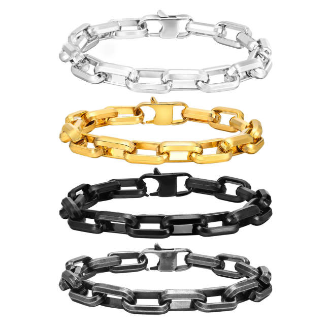 Wholesale Stainless Steel Chunky Paperclip Link Chain Bracelet