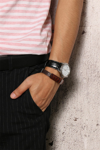 Wholesale Stainless Steel Rosewood Veneer Bracelet