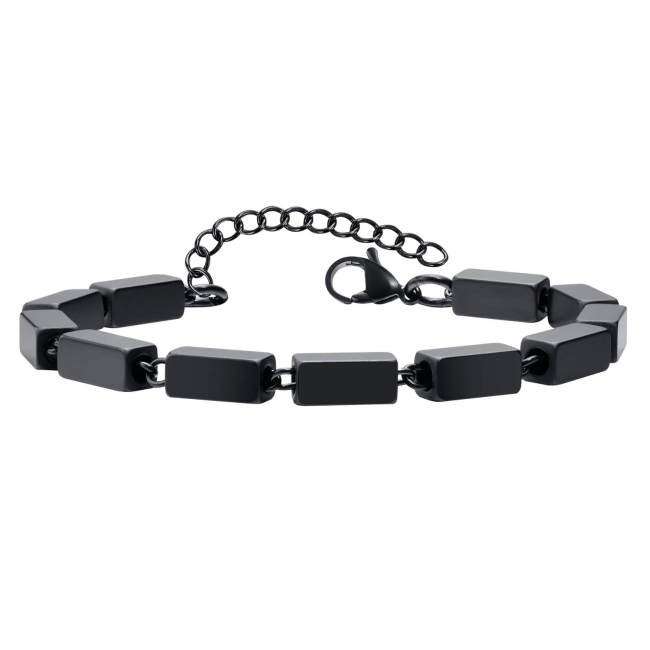 Wholesale Stainless Steel Cuboid Chain Bracelet