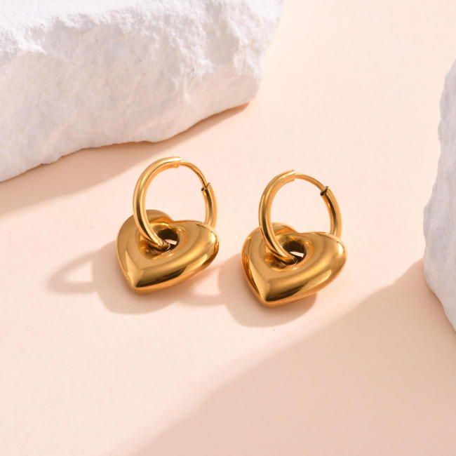 Wholesale Stainless Steel Star Moon Heart Earrings