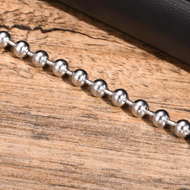 Wholesale Stainless Steel Mens Ball Bead Chain Bracelet