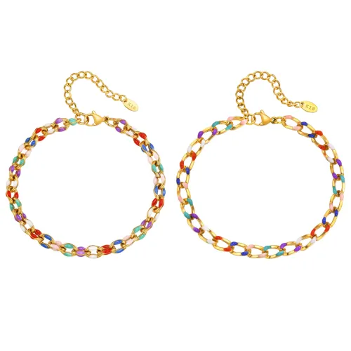 Wholesale Stainless Steel Color Chain Anklet