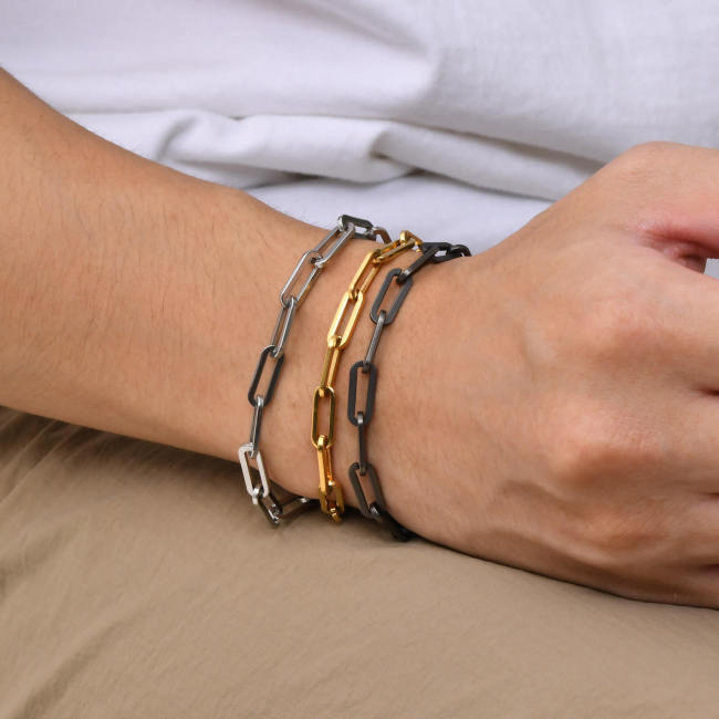 Wholesale Stainless Steel 5MM Paperclip Link Bracelets