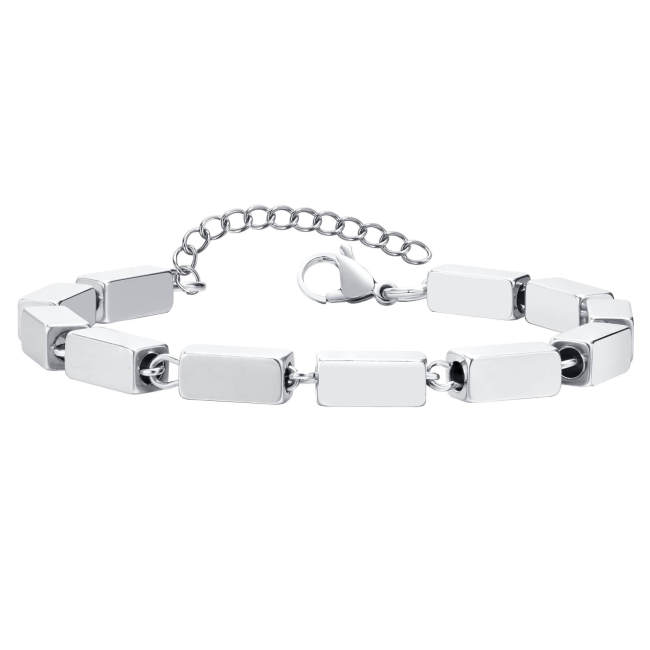 Wholesale Stainless Steel Cuboid Chain Bracelet