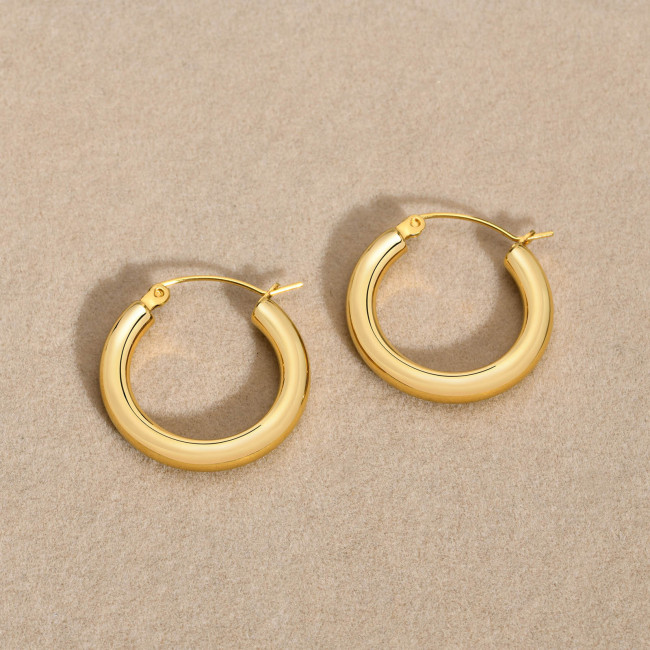Wholesale Stainless Steel Tube Hoop Earrings