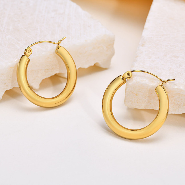 Wholesale Stainless Steel Tube Hoop Earrings