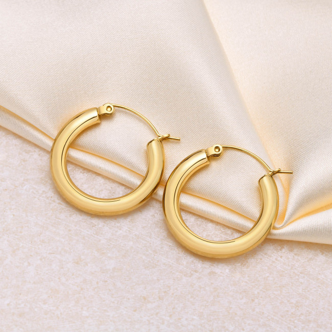 Wholesale Stainless Steel Tube Hoop Earrings