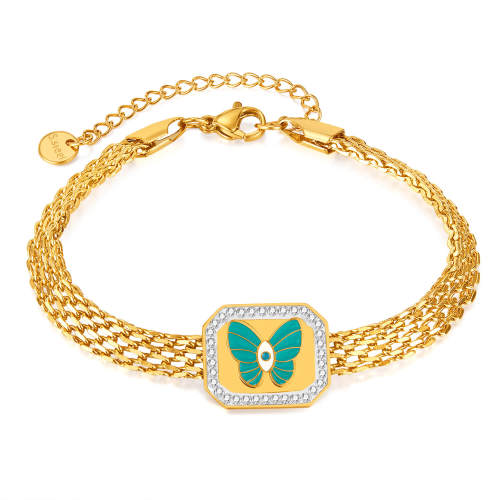 Wholesale Stainless Steel Mesh Chain Butterfly Bracelet
