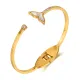 Wholesale Stainless Steel Whale Tail Bangle Bracelet