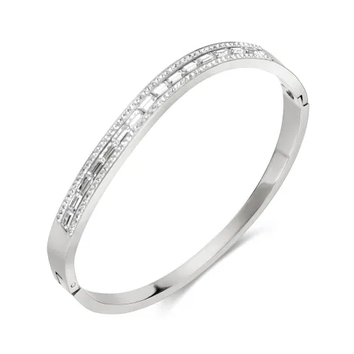 Wholesale Stainless Steel CZ Women Bangles