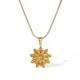 Wholesale Stainless Steel Daisy Flower Necklace