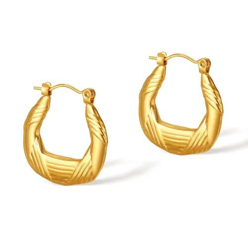 Wholesale Stainless Steel Irregular Hoop Earrings
