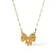 Wholesale Stainless Steel Ribbon Bow Pendant Necklace