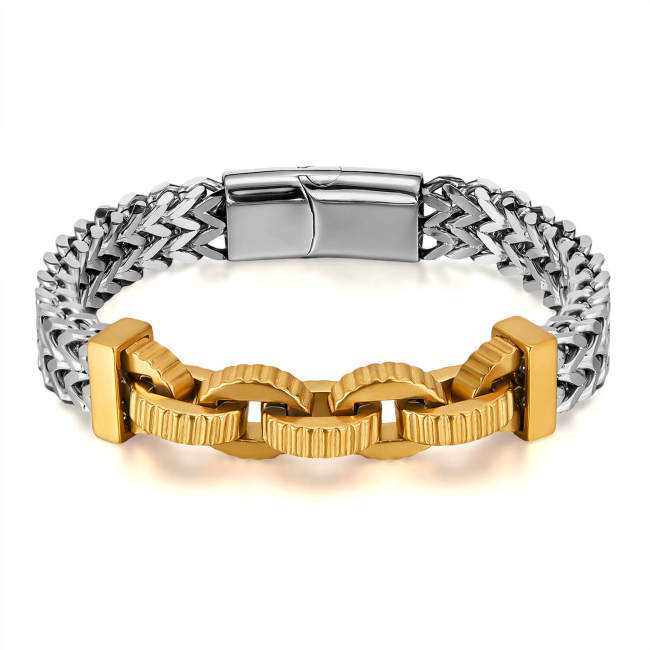 Wholesale Stainless Steel Gear Men's Bracelet