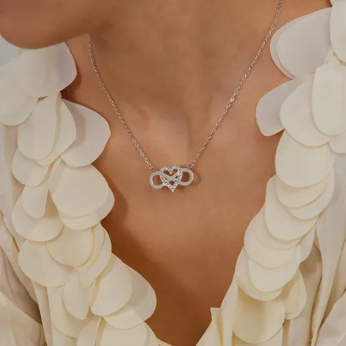 Wholesale Stainless Steel Interlocking Infinity Heart Pendant