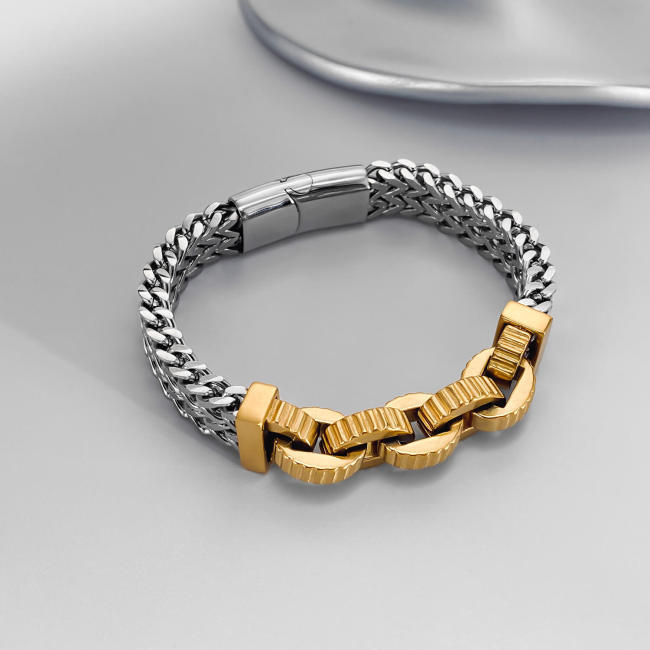 Wholesale Stainless Steel Gear Men's Bracelet