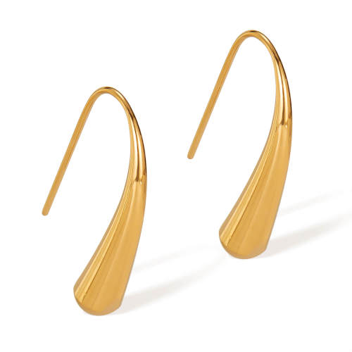 Wholesale Stainless Steel Gold Drop Hook Earrings