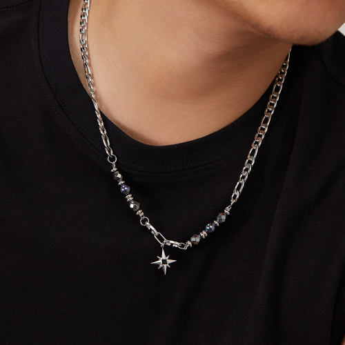 Wholesale Stainless Steel Black Hematite Chain Necklace