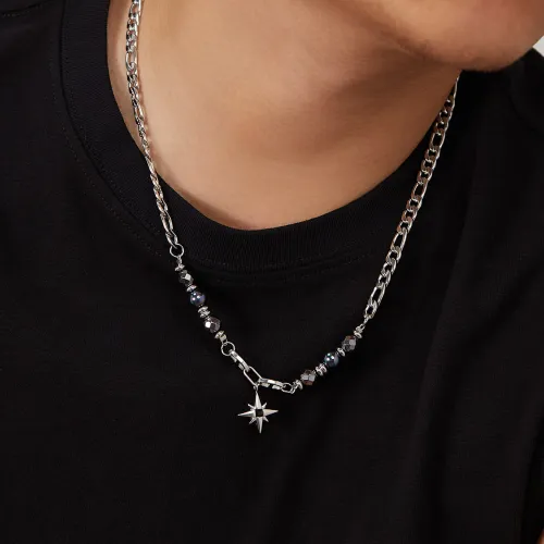 Wholesale Stainless Steel Black Hematite Chain Necklace