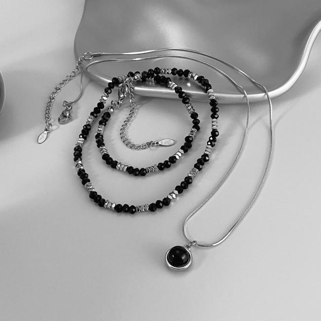 Wholesale Stainless Steel Double Layered Necklace