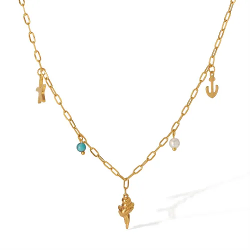 Wholesale Stainless Steel Beach Style Necklace