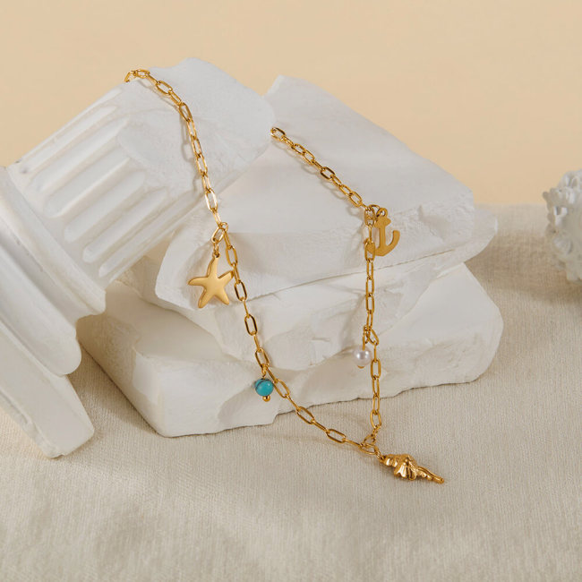 Wholesale Stainless Steel Beach Style Necklace