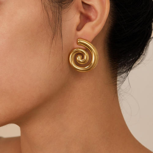 Wholesale Stainless Steel Chunky Swirl Stud Earrings