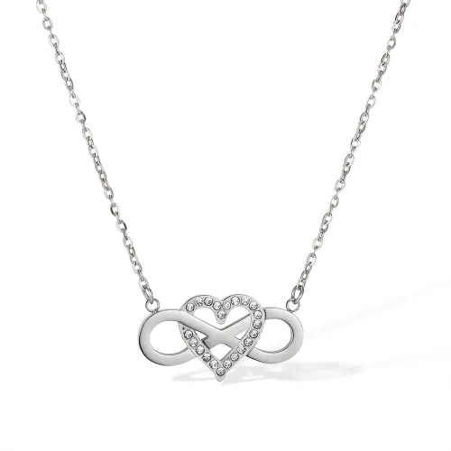 Wholesale Stainless Steel Interlocking Infinity Heart Pendant