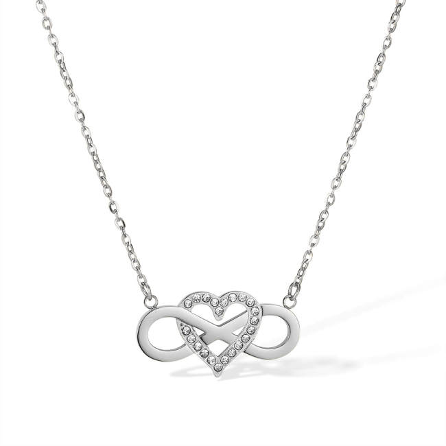Wholesale Stainless Steel Interlocking Infinity Heart Pendant