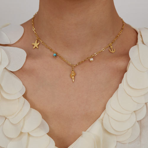 Wholesale Stainless Steel Beach Style Necklace