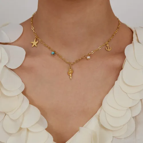Wholesale Stainless Steel Beach Style Necklace