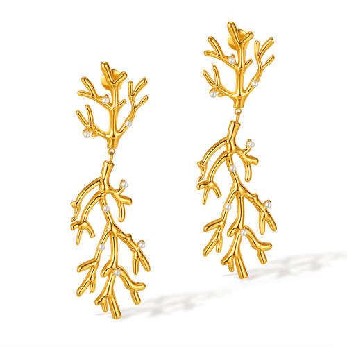 Wholesale Stainless Steel Coral Earrings