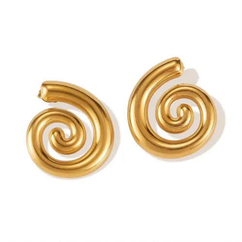 Wholesale Stainless Steel Chunky Swirl Stud Earrings