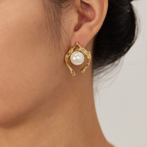 Wholesale Stainless Steel Women Earring with Pearl