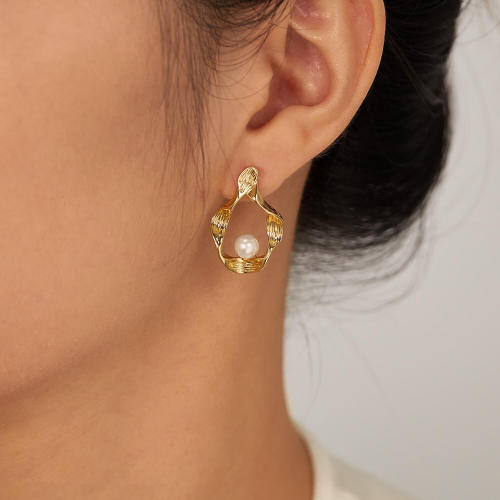 Wholesale Stainless Steel Earring with Pearl