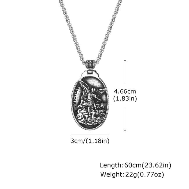 Wholesale Stainless Steel Oval Geometric Embossed Pendant