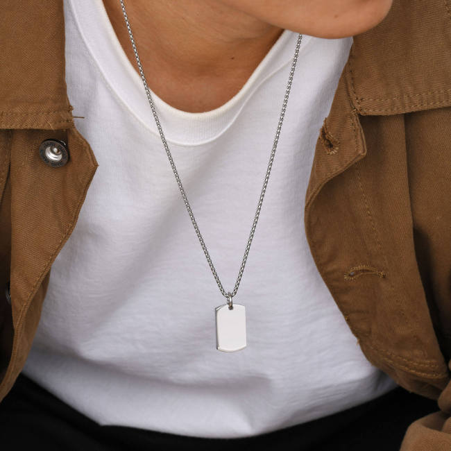 Wholesale Stainless Steel High Polished Personalised Dog Tag Pendant