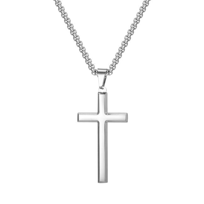 Wholesale Stainless Steel Glossy Cross Pendant