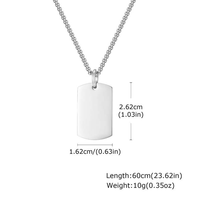 Wholesale Stainless Steel High Polished Personalised Dog Tag Pendant