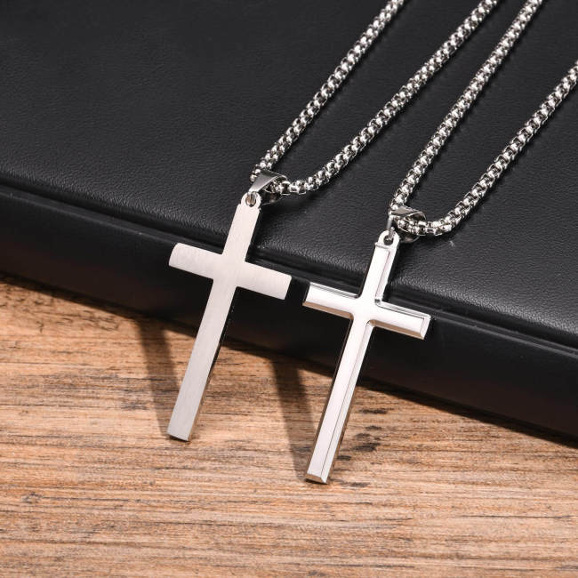Wholesale Stainless Steel Glossy Cross Pendant