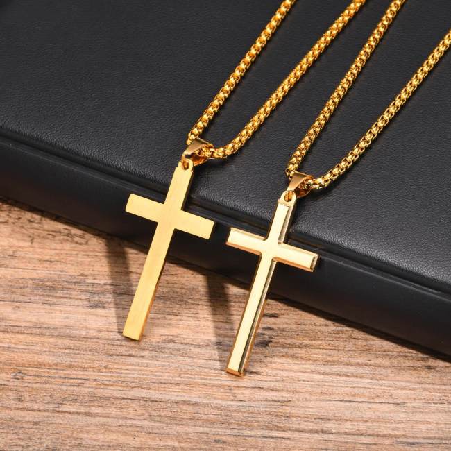 Wholesale Stainless Steel Glossy Cross Pendant