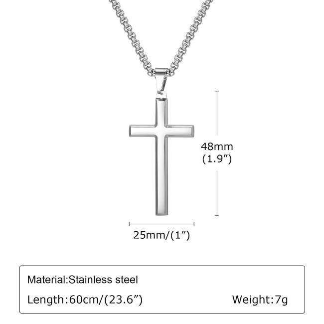 Wholesale Stainless Steel Glossy Cross Pendant