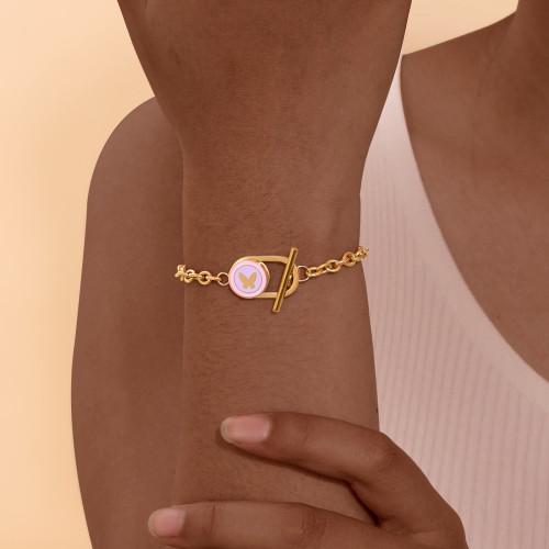 Wholesale Stainless Steel Fashion T-bar Bracelet