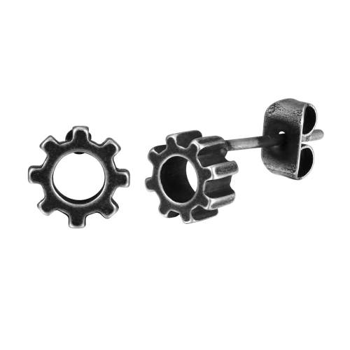 Wholesale Stainless Steel Gear Stud Earrings