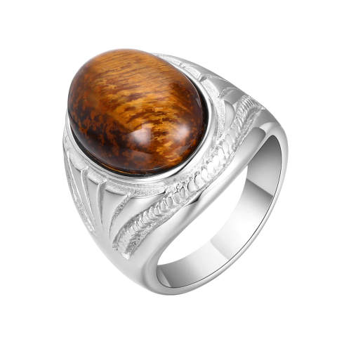 Wholesale Stainless Steel Tiger Eye Ring